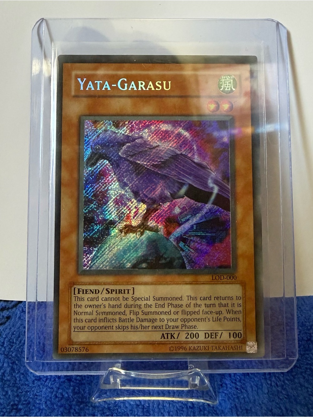 Yugioh! LP Yata-Garasu - LOD-000 - Secret Rare - 1st Edition Pre Owned
